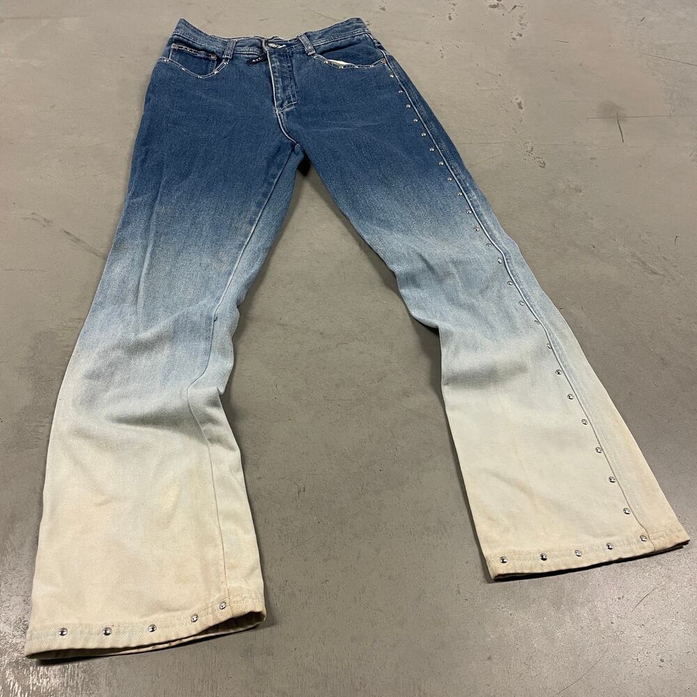 90s r.v.t. gradient bell bottom bootcut jeans 27x30